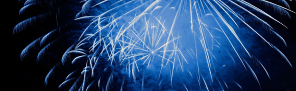 blue fireworks